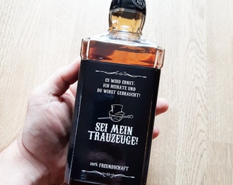 Bottle label, best man, sticker, best man ask, wedding, man, whiskey bottle, with or without a postcard