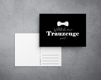 Postkarte für den Trauzeugen, Grußkarte, Trauzeuge fragen, Hochzeit, Mann