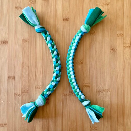 Dog Toy Fleece Braided Fleece Tug Rope With Handle Etsy