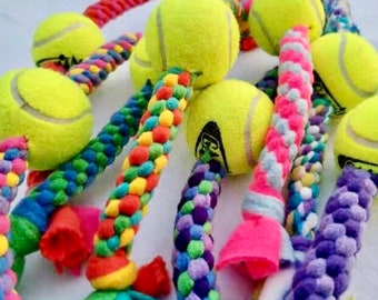 Flexible Dog Toy w/ Tennis Ball