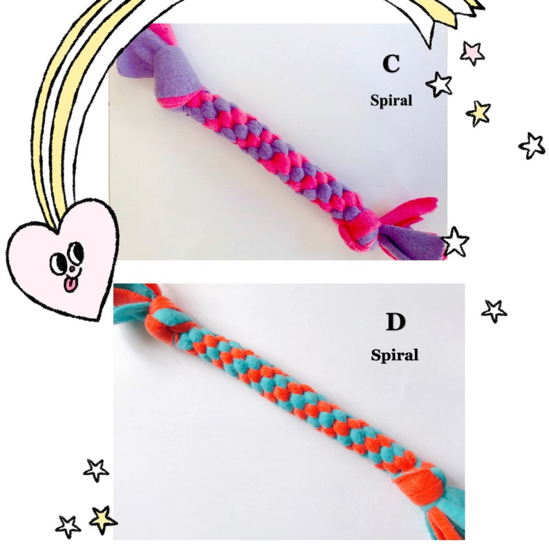 Braided Fleece Dog Tug Toys Etsy