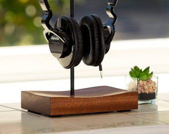 Concave Contemporary Mahogany Single Headphone stand by M-ski