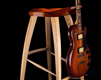 The Giant - Premium and stylish Guitar Stool / Guitar Stand, made of Mahogany and Ashwood by M-ski