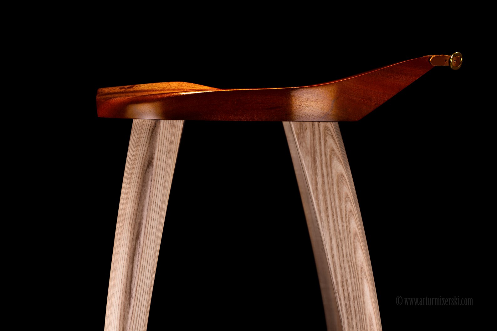 Guitar Stool / Guitar Stand Made of African Mahogany and Ash Etsy