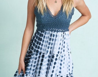 black cotton beach dress