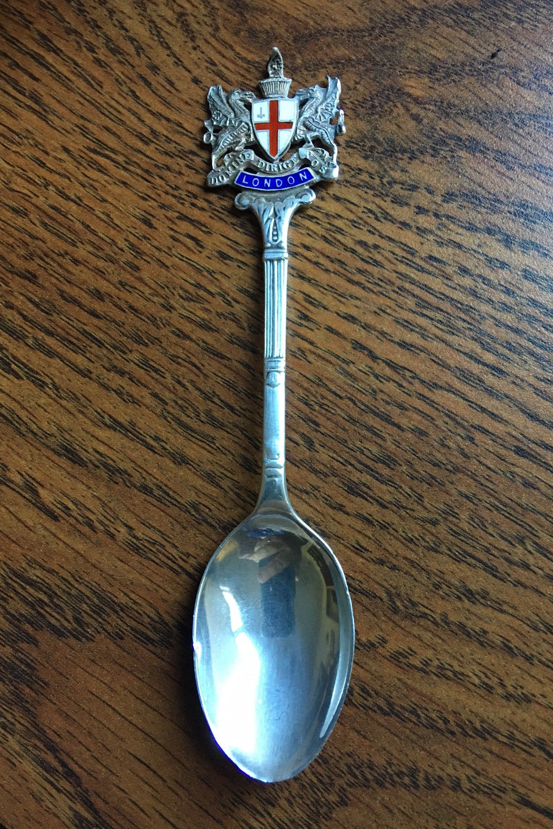 SILVER Enamel City of London Crest Souvenir Spoon RARE Vintage Etsy