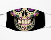 Mexican Skull Face Mask Reusable Printed Catrina Face Mask Day of The Dead Face Mask