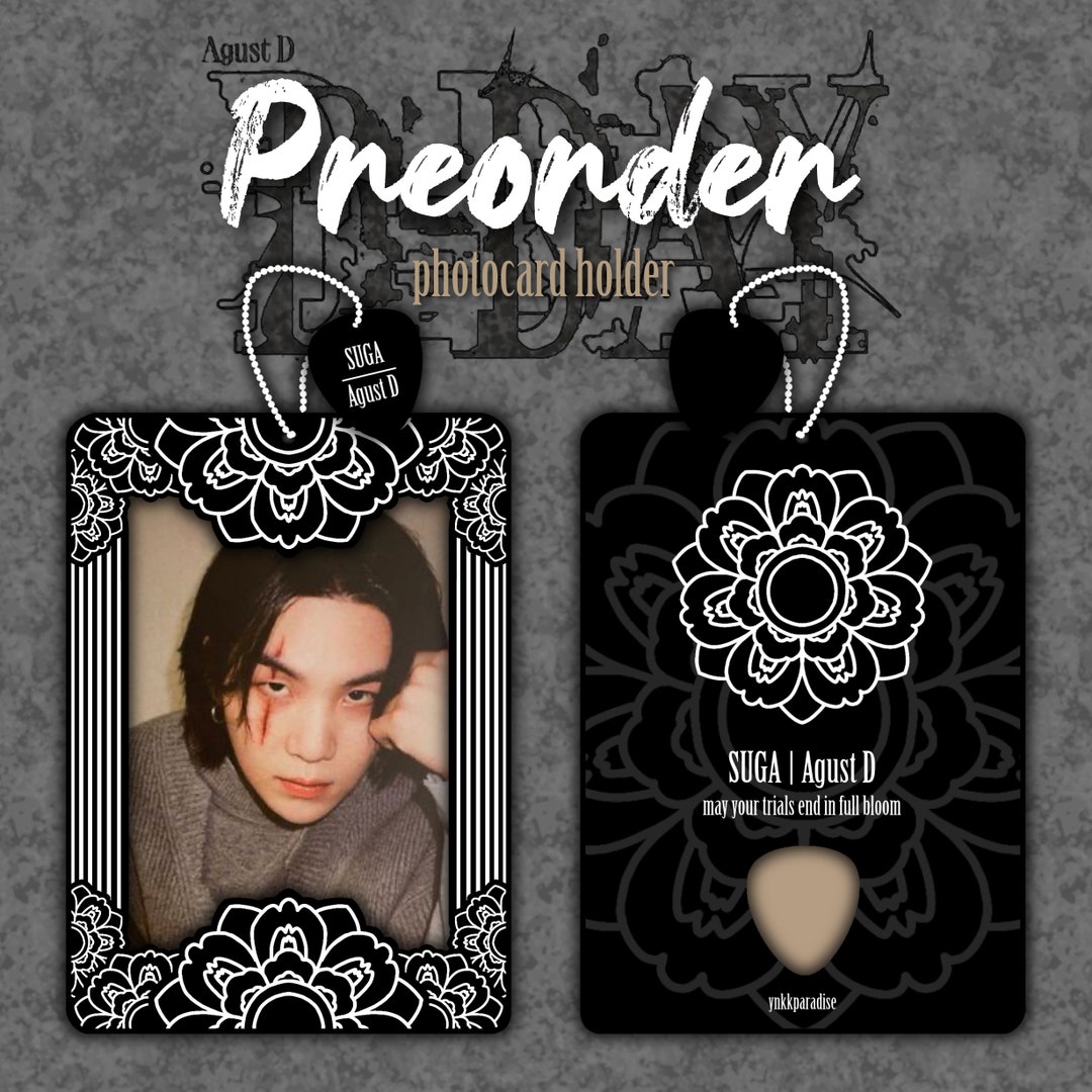 PREORDER BTS Dday Lotus Flower Agust D Yoongi Suga Acrylic Photocard
