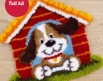 PEEPING WESTIE DOG Latch Hook Rug Kit 20.8 x 15 ins