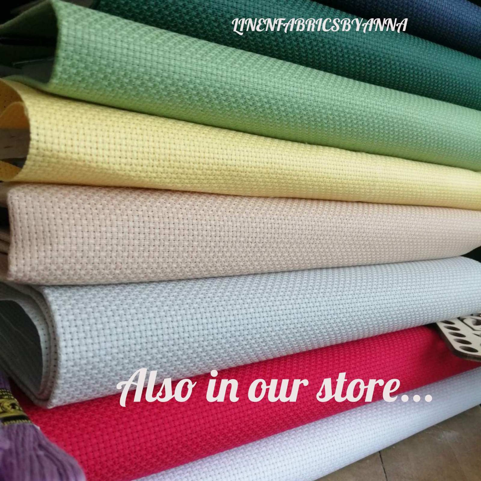 Cotton aida fabric for cross stitch fabric for embroidery Etsy