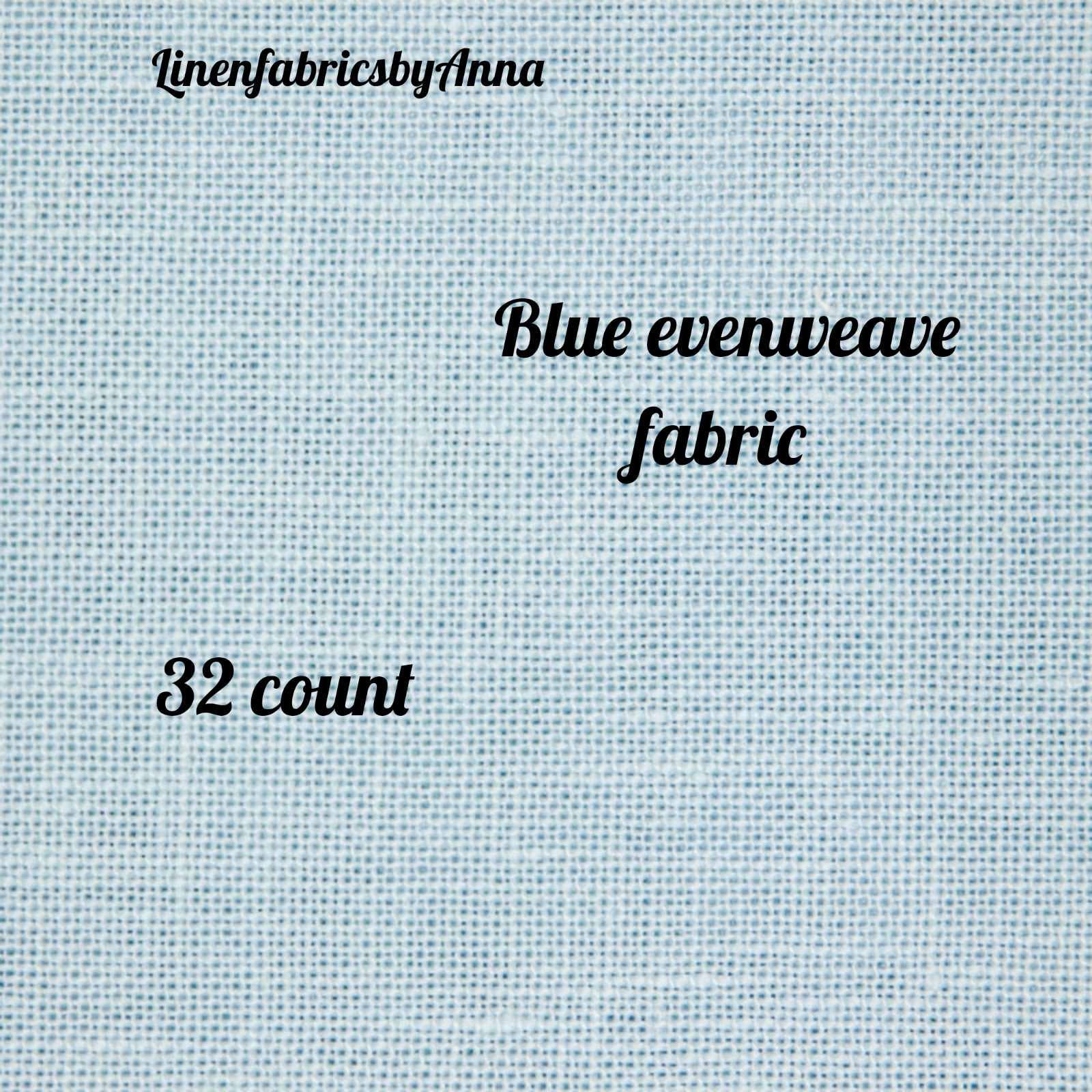 Blue evenweave fabric for cross stitch fabric for embroidery Etsy