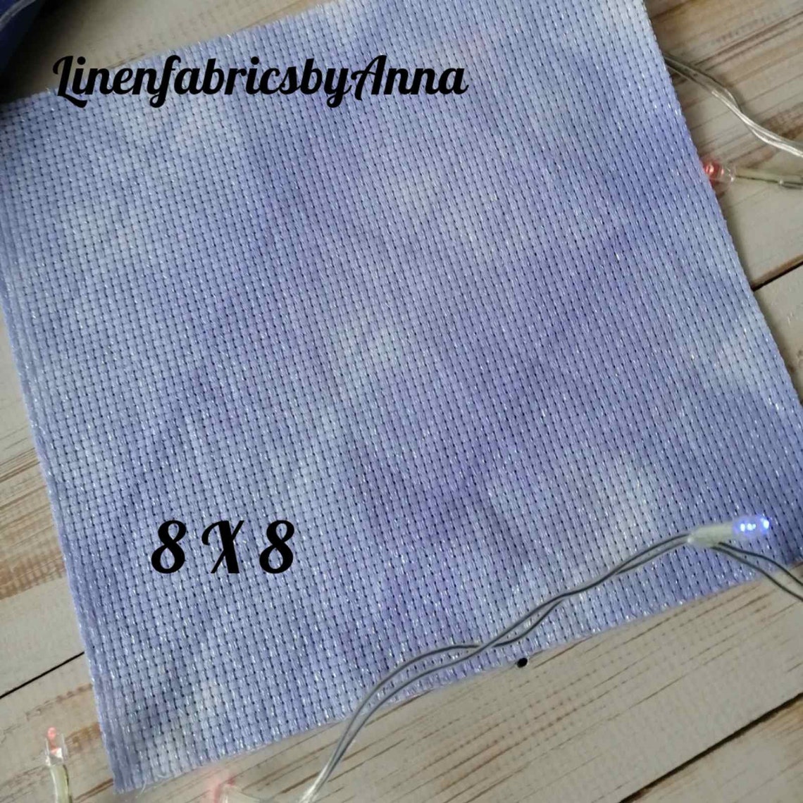 Purple hand dyed aida cloth glitter aida fabric 14 count Etsy