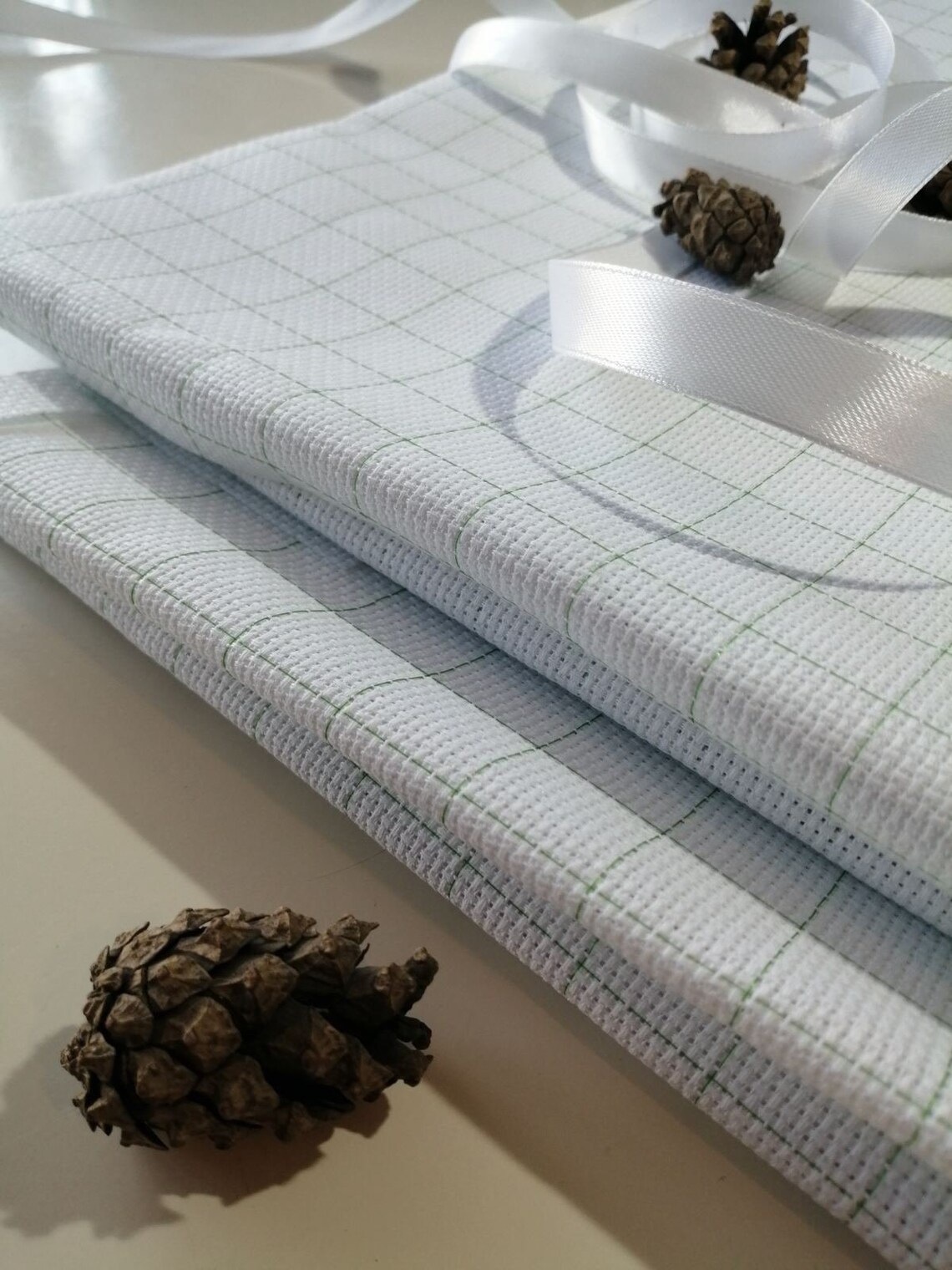 Cotton aida fabric for cross stitch fabric for embroidery Etsy