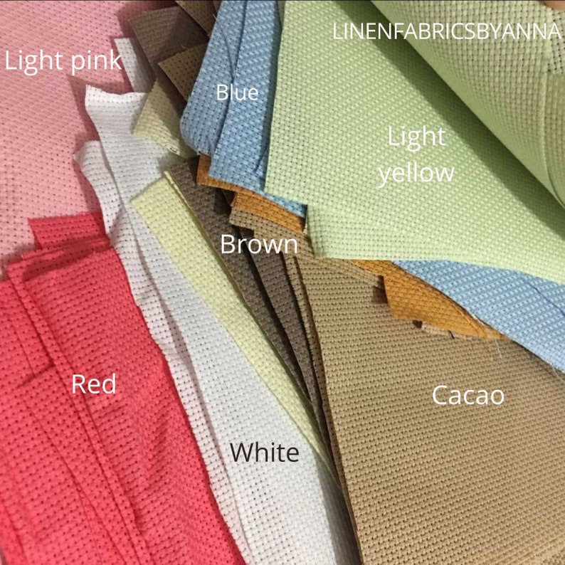 Cotton aida fabric for cross stitch fabric for embroidery Etsy