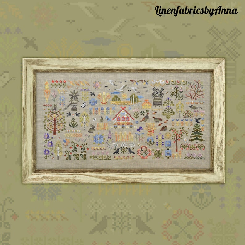 Sampler embroidery kit, modern hand embroidery, sampler embroide Sampler embroidery kit, modern hand embroidery, sampler embroide