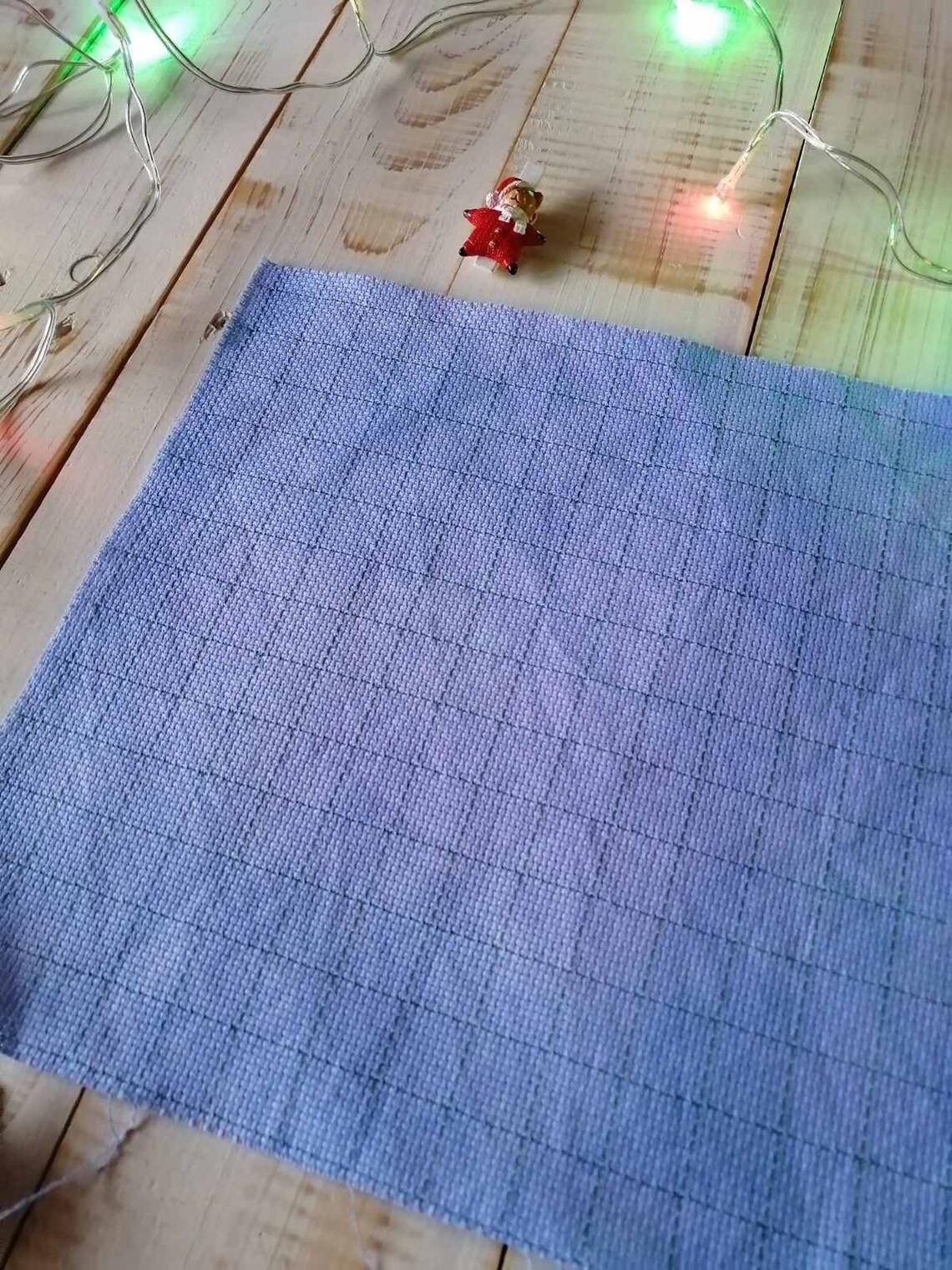 Hand dyed aida cloth purple aida fabric 11 count with grid Etsy