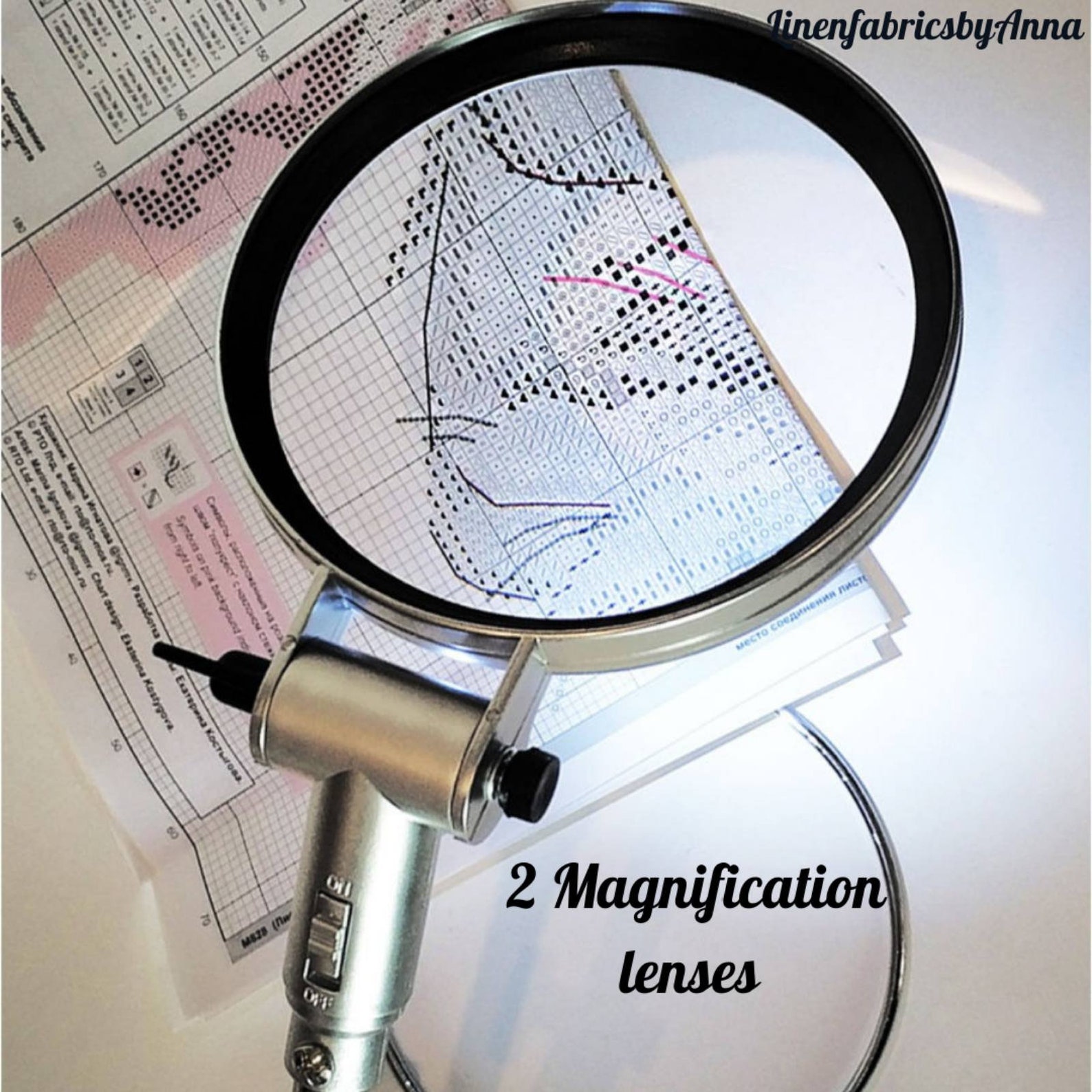 Magnifier for embroidery Superbright 2X LED Magnifier Lamp Etsy