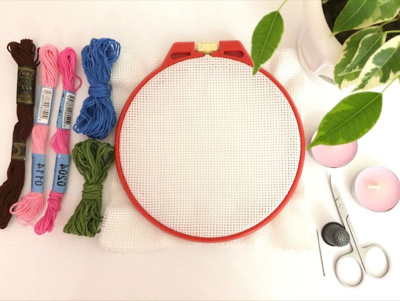 Cotton aida fabric for cross stitch fabric for embroidery Etsy