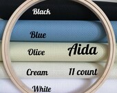 Embroidery fabric, aida fabric for cross stitch fabric for embroidery aida cloth, white aida 11 count, 11 count aida cloth,olive, black aida