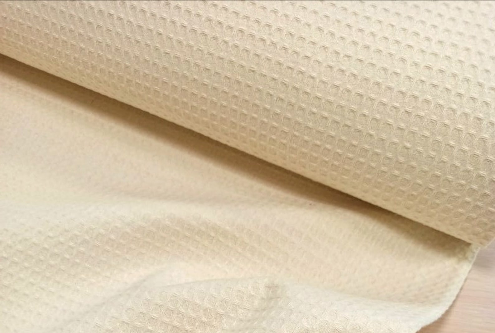 Waffle fabric 100 cotton fabric width 94.4 inches white Etsy