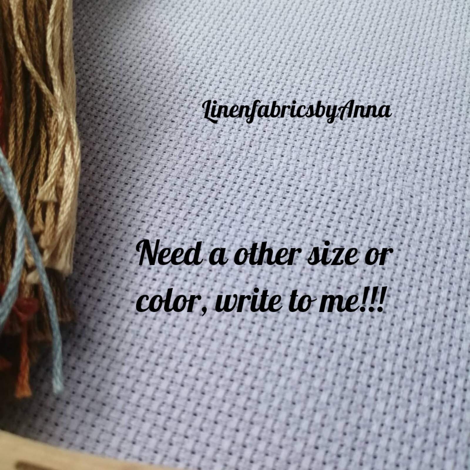 Heavenly hand dyed aida cloth white aida fabric 14 count Etsy