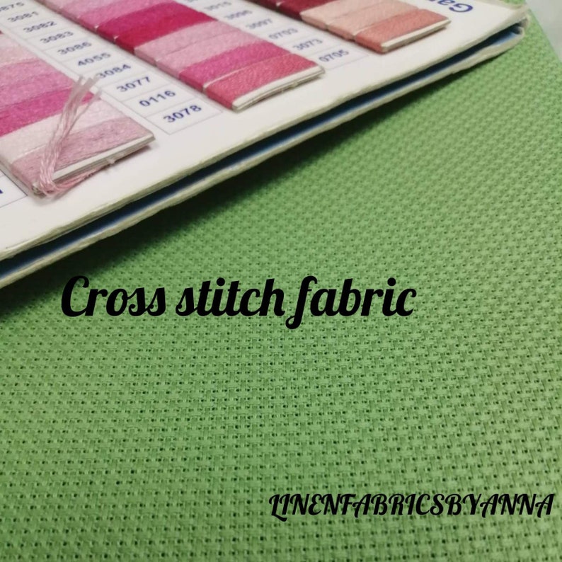 Cotton aida fabric for cross stitch fabric for embroidery Etsy
