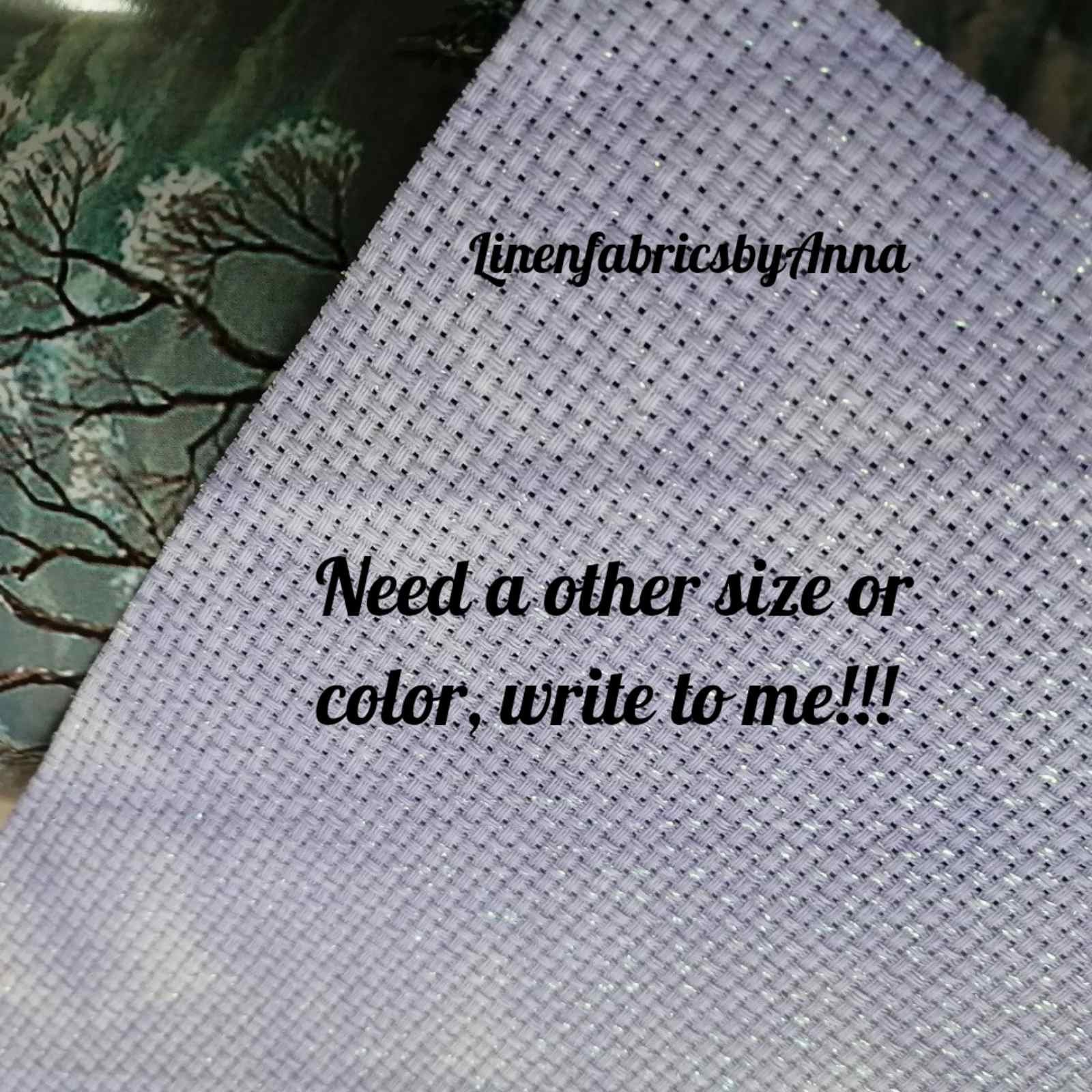 Purple hand dyed aida cloth glitter aida fabric 14 count Etsy