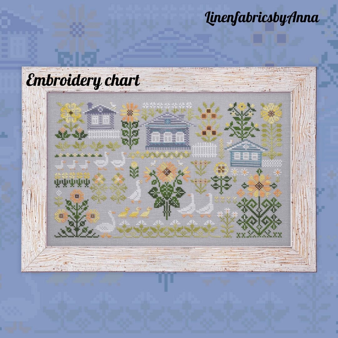 Cross stitch chart cross stitch embroidery pattern geese Etsy