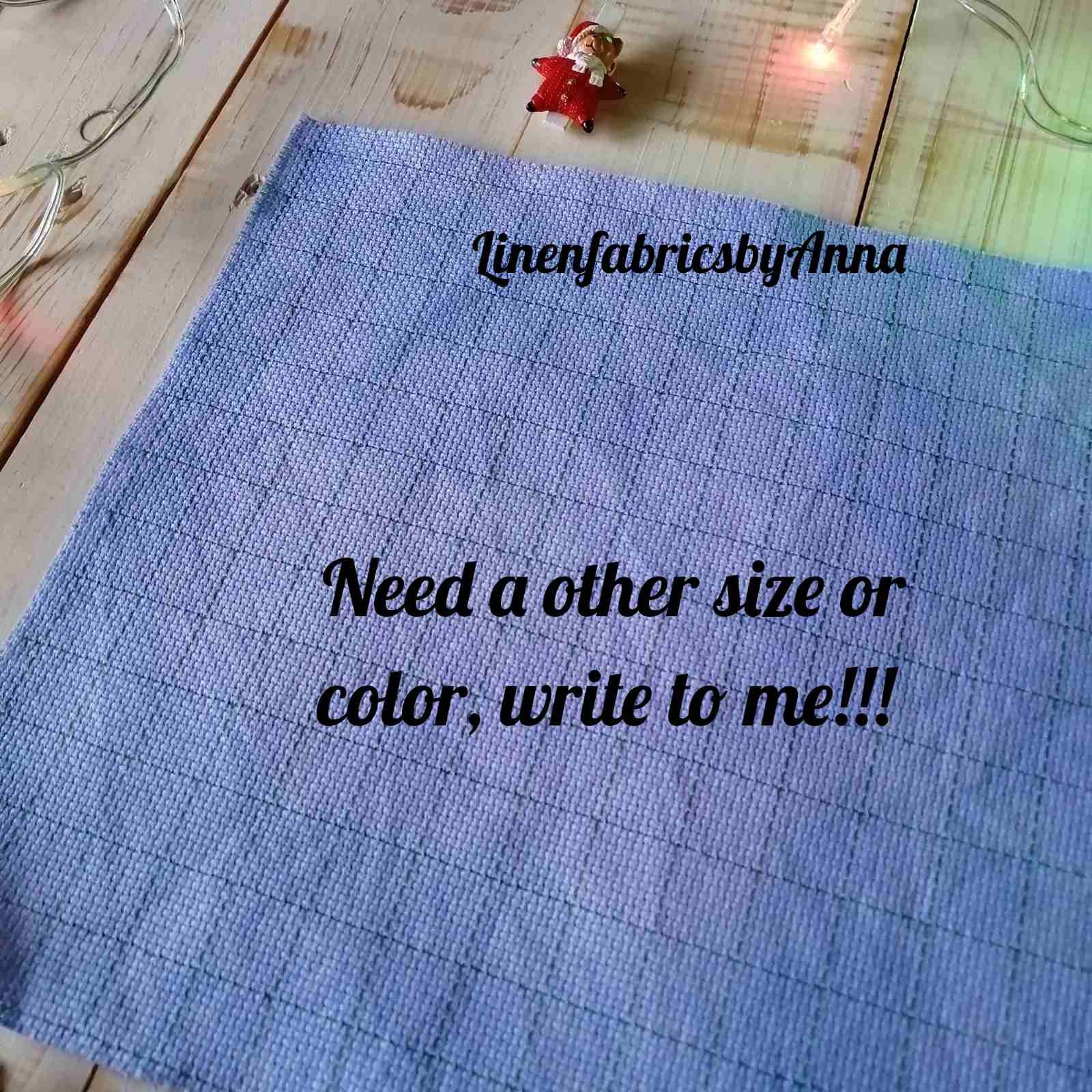 Hand dyed aida cloth purple aida fabric 11 count with grid Etsy