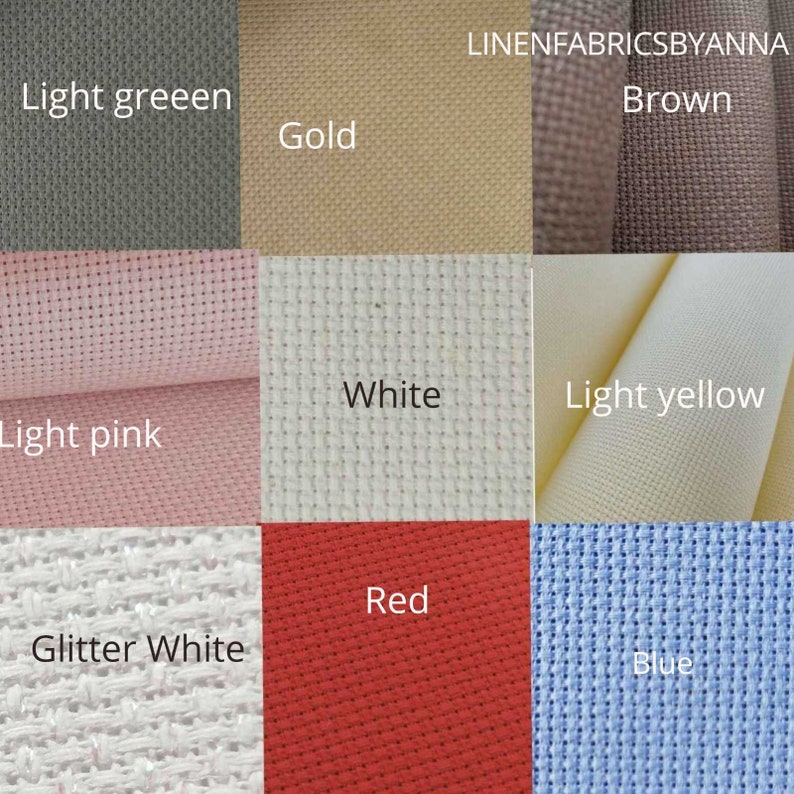 Cotton aida fabric for cross stitch fabric for embroidery Etsy