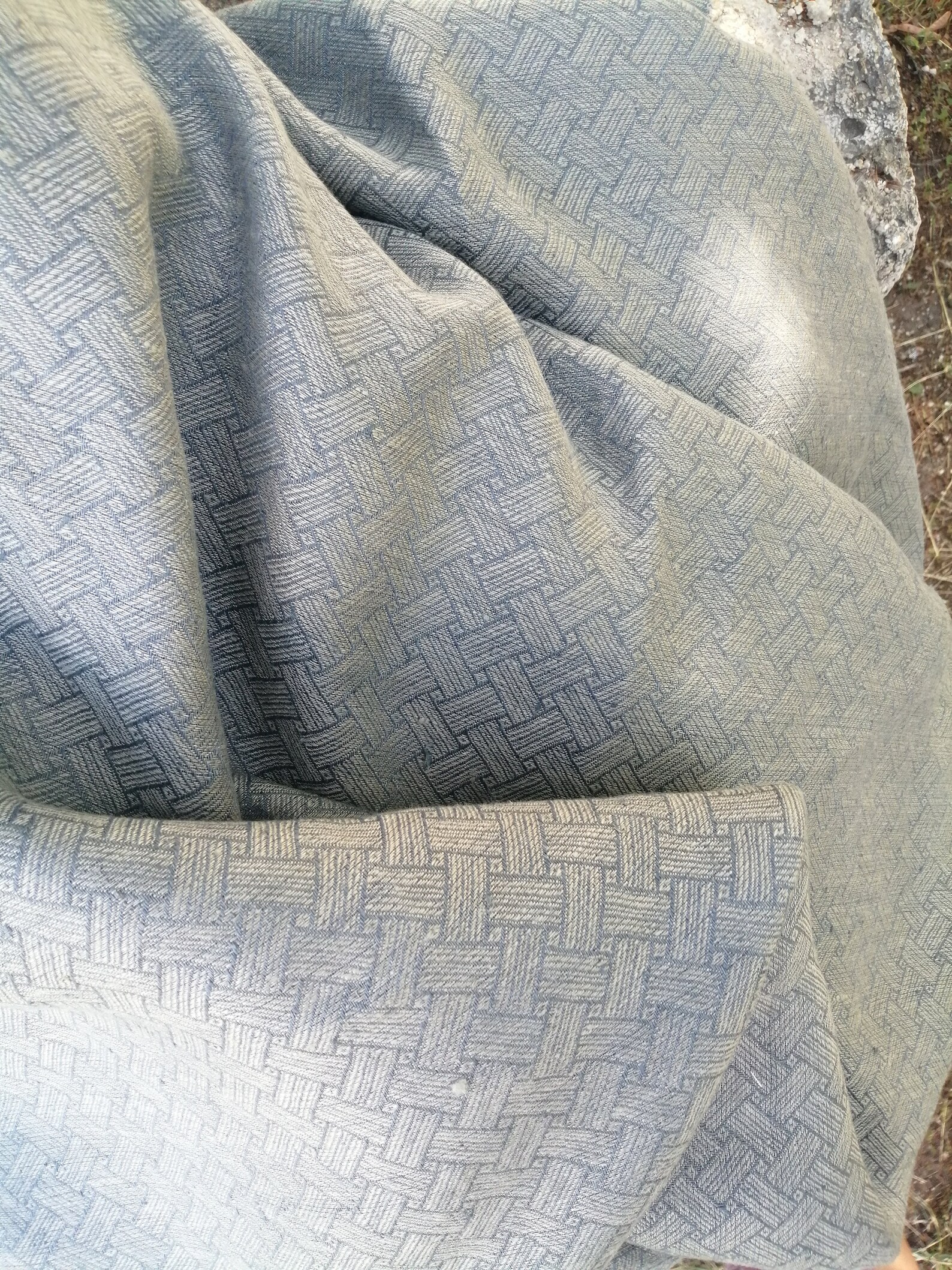 Gray linen fabric 150 cm ribbed fabric for curtains and Etsy