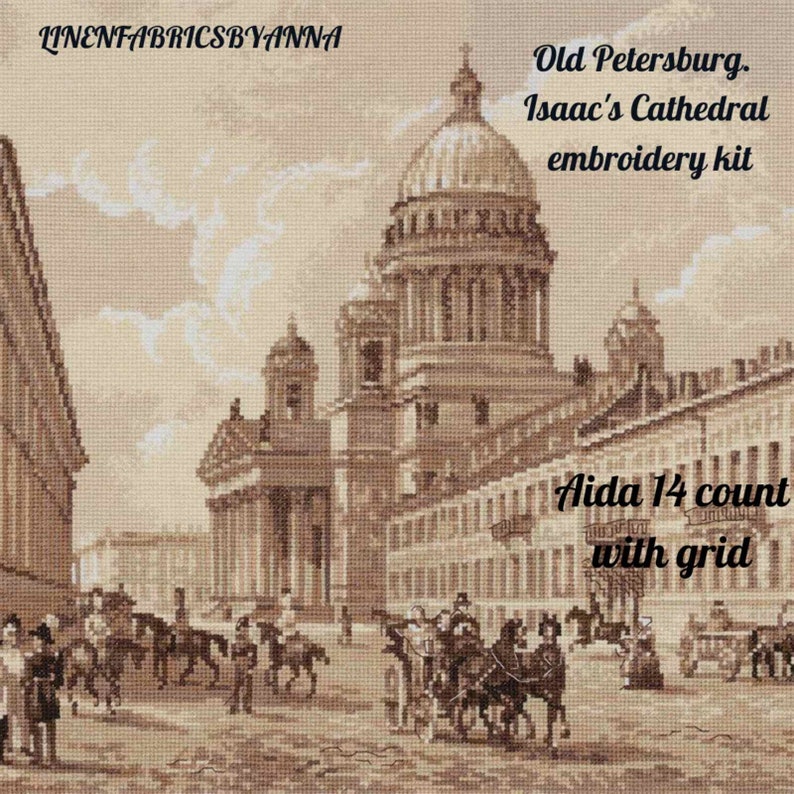 modern hand embroidery russia cross stitch kit Cathedral embroidery kit Petersburg old St materials included mothers day gift