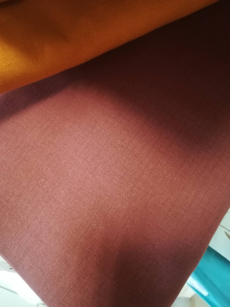burnt orange linen fabric for dress and aprons orange linen cotton fabric Orange linen cotton fabric 59 inches linen fabric by yard