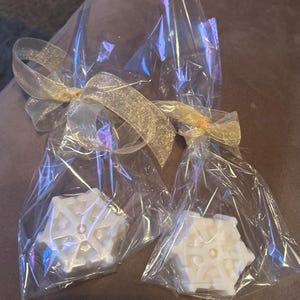 Holiday Snowflake soap handmade