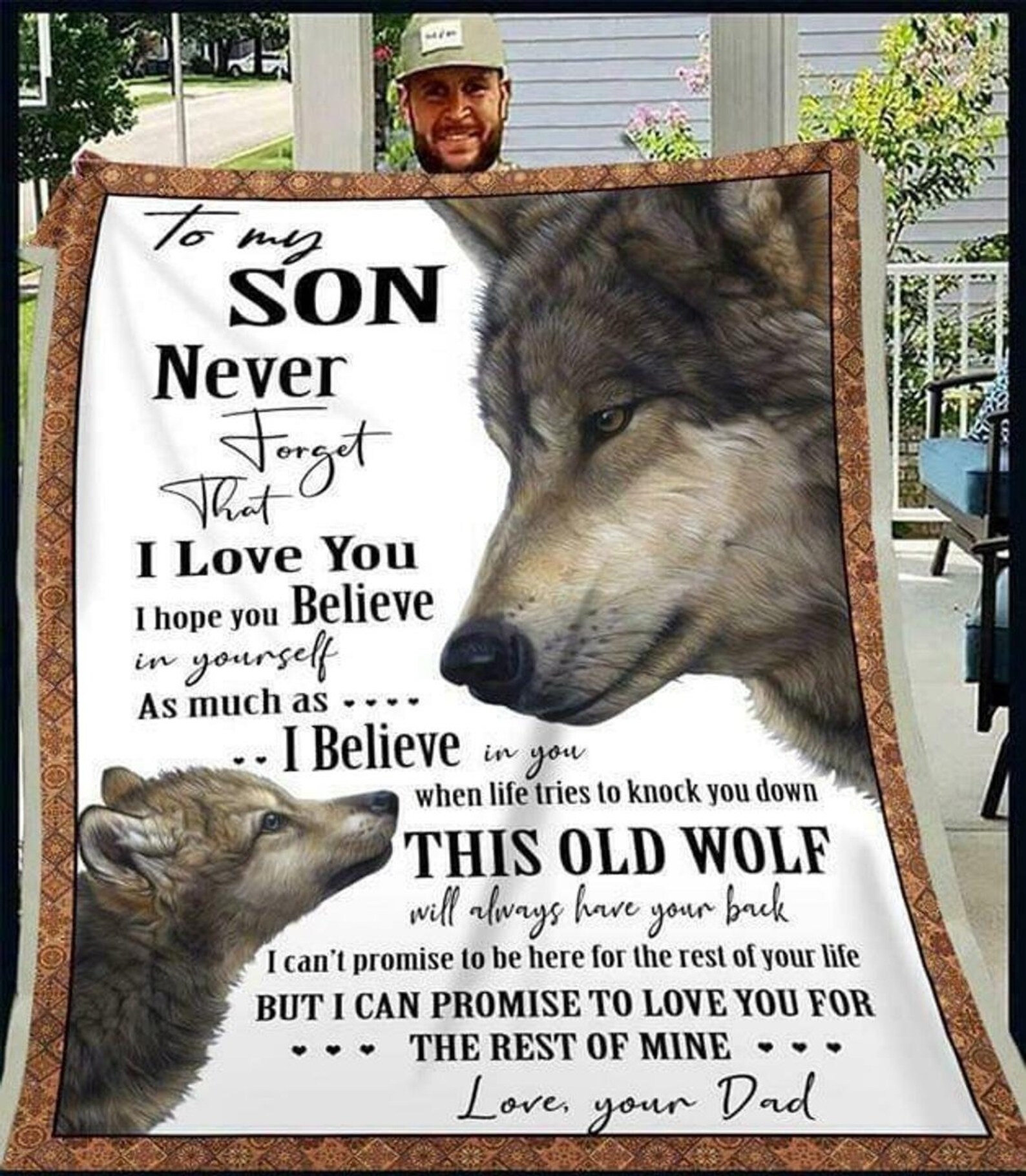 Wolf zu meinem Sohn nie vergessen dass ich liebe Sie lieben Etsy