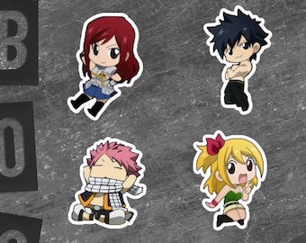 Erza Gray Natsu Lucy ! stickers pack chibi