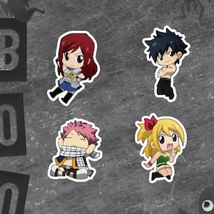Erza Gray Natsu Lucy ! stickers pack chibi