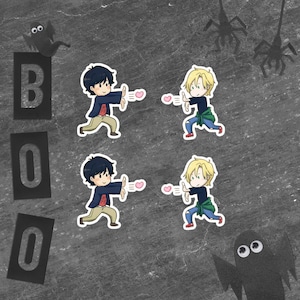 Ash Lynx and Eiji Okumura send love ! stickers pack