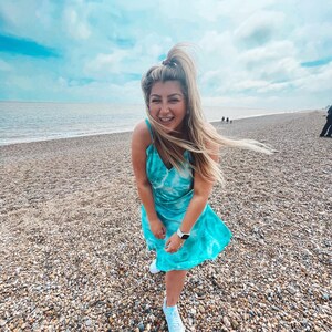 Sweetie Tie-dye Ruffled Slip Dress