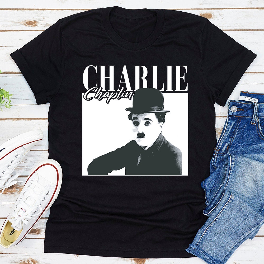 Discover Charlie Chaplin Shirt, The Tramp Fan t-shirt, Charles Spencer Chaplin Vintage 90s tee