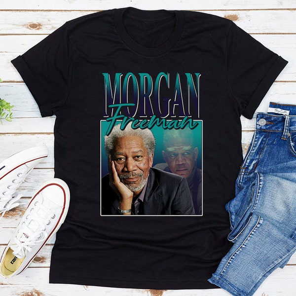 Morgan Freeman Vintage 90s Tee, Retro Invictus Fan T-shirt, Vintage Movies Actor Shirt, Hoodies, Sweater, Tank-top, V-neck Gift