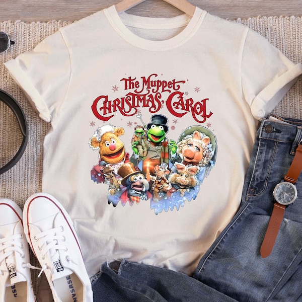 Retro 90s The Muppets Christmas Carol Costume Shirt, Miss Piggy Xmas Movie Vintage Tee, Magic Kingdom Gift, Disneyland Vacation Family Gift