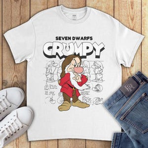 Disney Snow White And The Seven Dwarfs Angry Grumpy Shirt Funny Unisex T-Shirt V-Neck Tee Shirt Sweatshirt Hoodies Gift For Men Women Kids