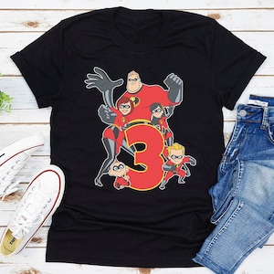 The Incredibles Birthday T-Shirt, Incredible Family Custom Personalized Boy Girl Birthday Shirt, Kids Toddler Birthday Gift For Son Daughter