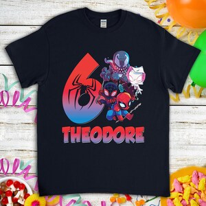 Spiderman Superhero Birthday Shirt, Custom Personalized Birthday Gift, Kids Toddler Birthday T-shirt, Birthday Gift For Son Daughter