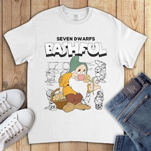 Disney Snow White And The Seven Dwarfs Bashful Shirt Funny Unisex T-Shirt V-Neck Tee Shirt Sweatshirt Hoodies Gift For Men Women Kids