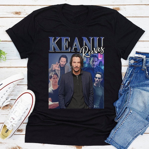 Keanu Reeves Vintage 90s Tee, Retro Matrix John Wick Fan T-shirt, Vintage Movies Actor Shirt, Hoodies, Sweater, Tank-top, V-neck Gift