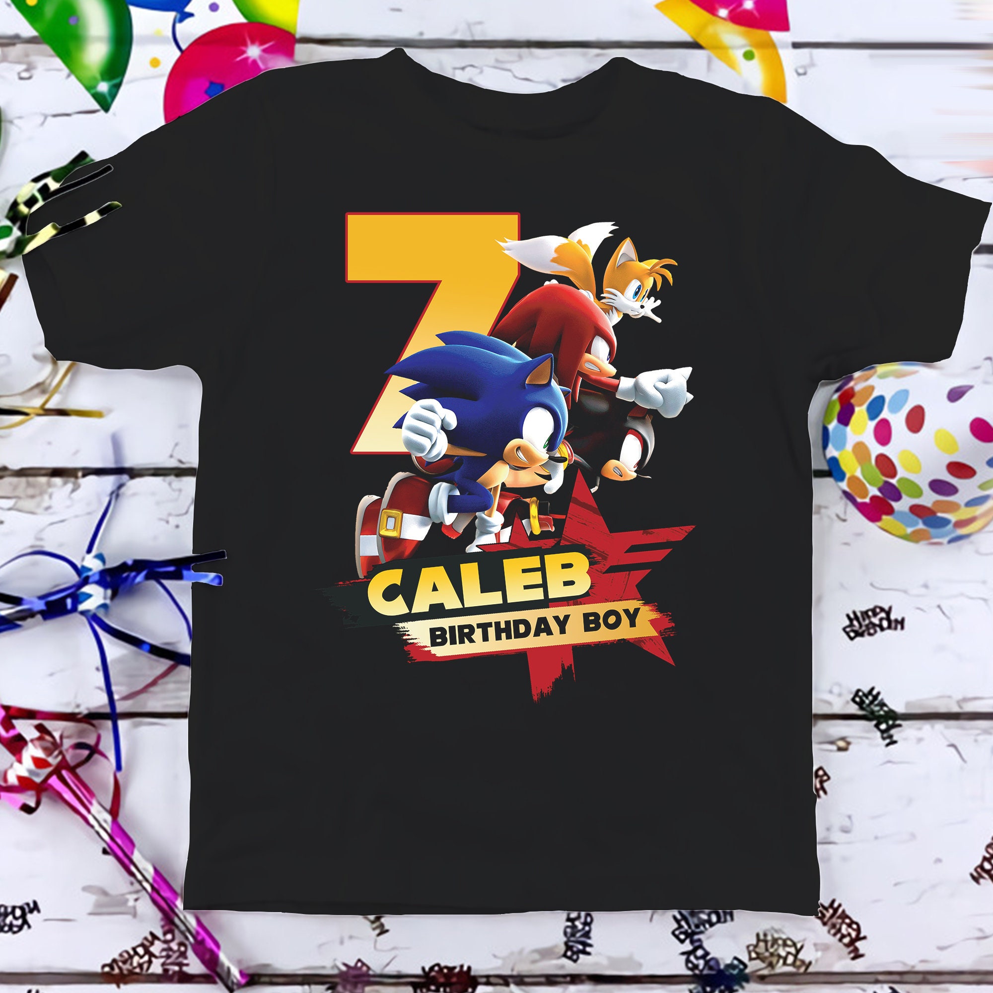 Sonic the Hedgehog Birthday T-shirt, Sonic Knuckles Tails Custom  Personalized Boy Girl Cartoon Birthday Shirt, Kids Toddler Birthday Gift -  Etsy