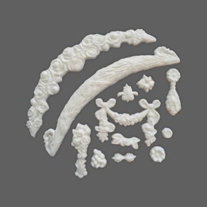 IOD Swag Appliqués - resin furniture appliques - decorative resin appliques - resin applique embellishment  - furniture appliques