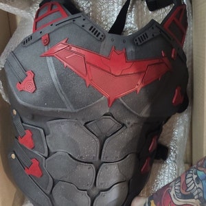 Red Hood Rebirth Body Armor Wearable of EVA Foam, Dark Gray hero chest armor